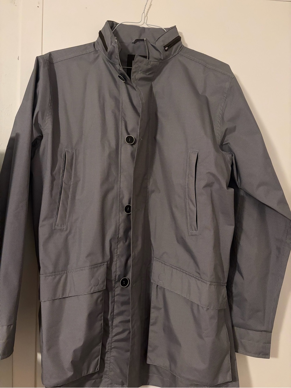 Peter Millar Men's Light Gray Field Jacket with Stand Collar